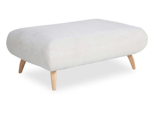 Hocker LIVIN PATRAS in creme aus Stoff