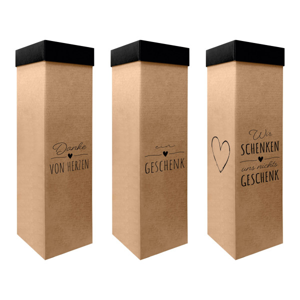 Geschenkbox BOTTLE SPRÜCHE in mehrfarbig aus Papier