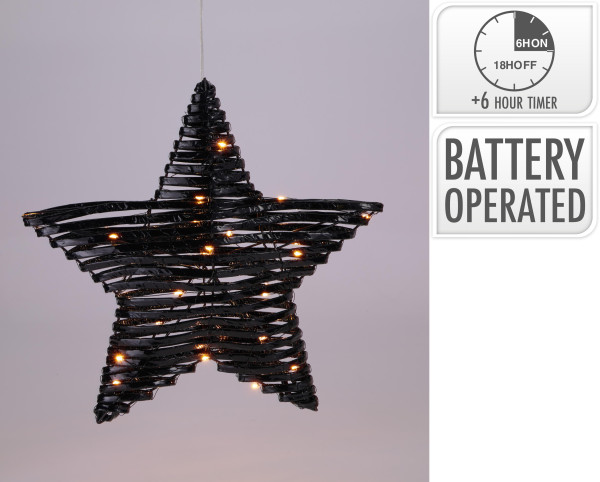 Dekoobjekt LED STAR schwarz