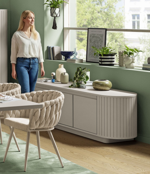 Lowboard CAPRINA in sand aus Dekor