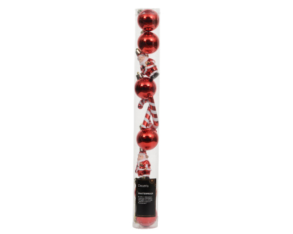 Weihnachtskugel-Set AMBER in rot aus Kunststoff