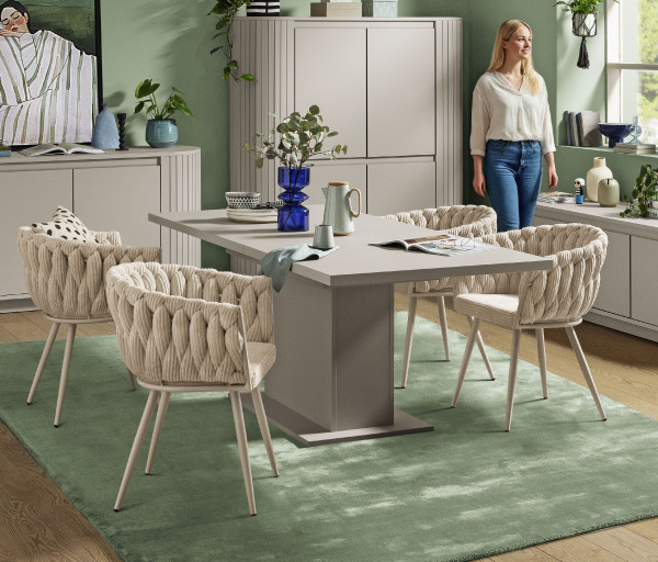 Esstisch CAPRINA in sand aus Dekor