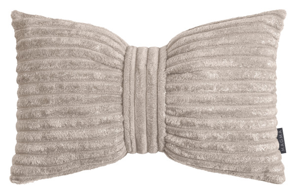 Schleifenkissen SILENCIO taupe in taupe aus Polyester