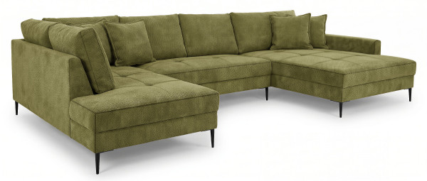 Polsterecke SALVINA in OLIVE aus Stoff