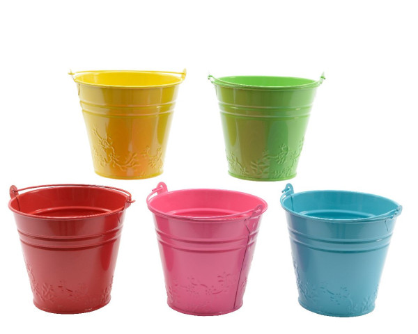 Dekoeimer COLORI in mehrfarbig aus Metall