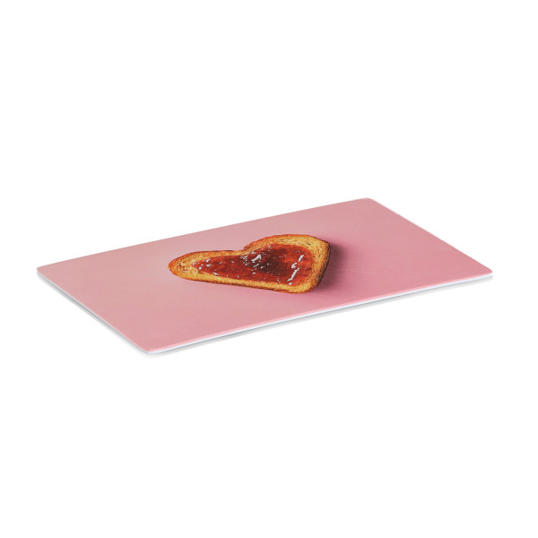 Frühstücksbrettchen HEART in rosa aus Melamin