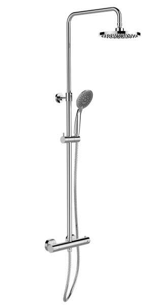 Duschsystem YOUNG ECO in chromfarben aus Edelstahl