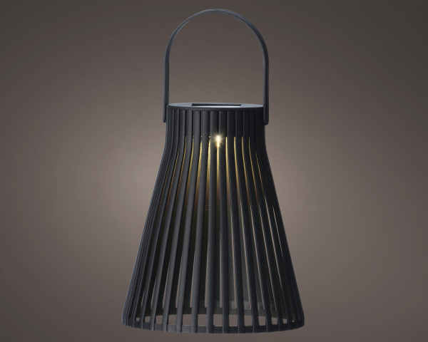 Laterne LED SOLAR in schwarz aus Kunststoff