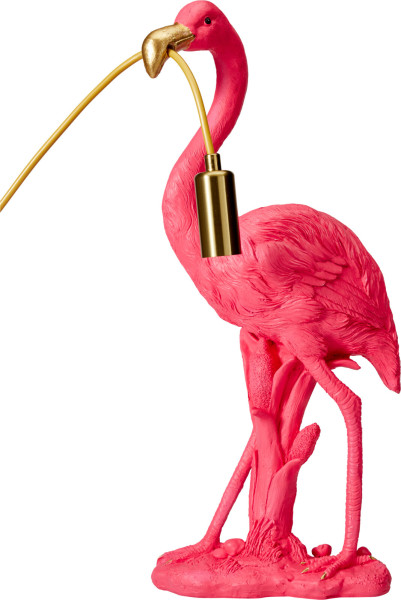 Tischleuchte FLAMINGO in pink aus Polystone