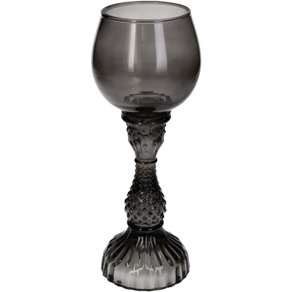 Kerzenhalter CUP in schwarz aus Glas