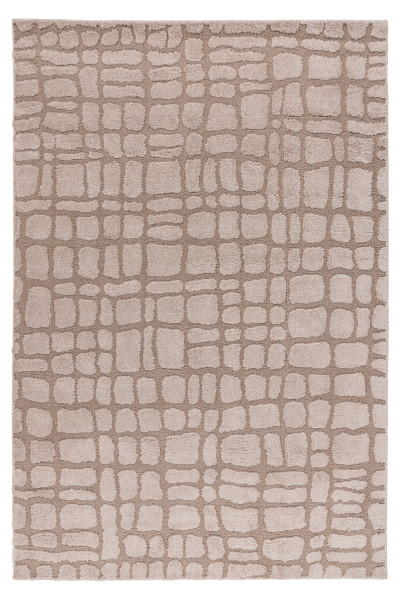Teppich LOTUS beige in beige aus Polyester