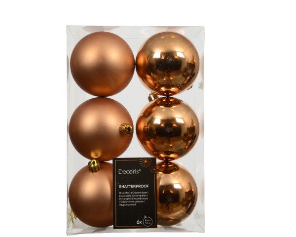 Weihnachtskugel-Set PAIRS in brandy aus Kunststoff