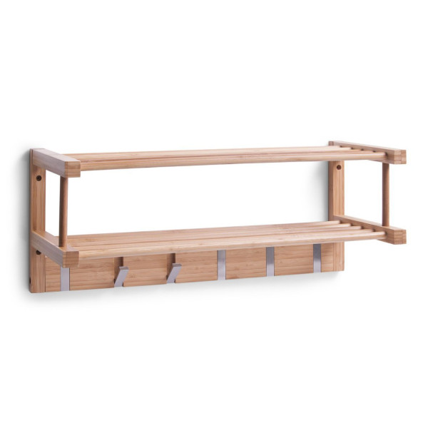 Wandgarderobe BAMBOO in braun aus Bambus