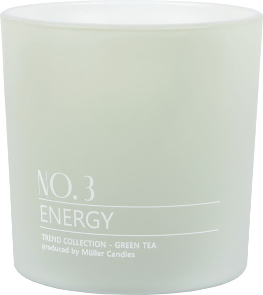 2-Docht-Duftglas ENERGY in grün aus Wachs